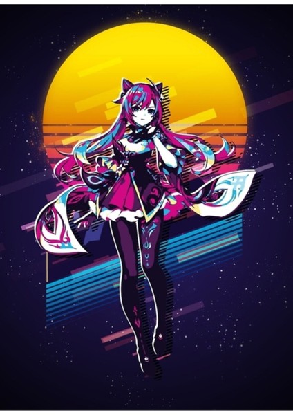 Renkli Retro Ahşap Tablo, Dekoratif ve Şık Ev Süsleme Parçası