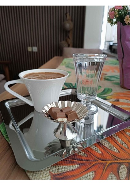 6'lı Metal Dekoratif Papatya Kahve Yanına Şık Lokumluk Seti fiyatları