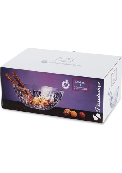 Lavinia Kristal Cam Kase 24 Cm, Şeffaf ve Şık Tasarım