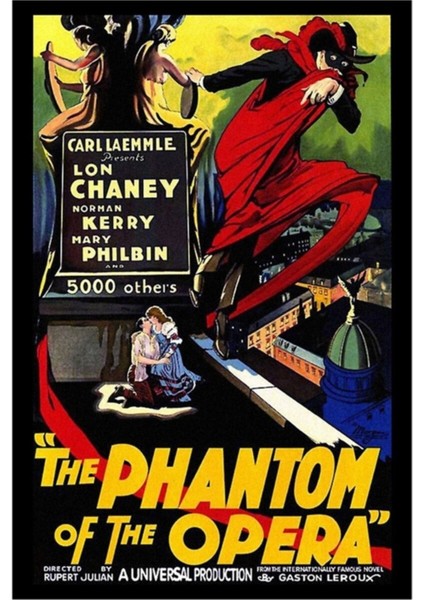 Çok Renkli Opera Hayaleti Ahşap Poster, Dekoratif ve Şık Duvar Sanatı