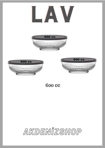 Gri Tokyo En Küçük Boy 600 cc 3'lü Saklama Kabı, Şık ve Kullanışlı!