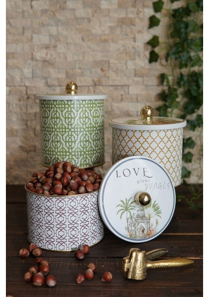 Yeşil Yuvarlak Kutu Ø140, Topuz Kulp, 3'lü Set fiyatları