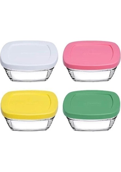 Cam 4'lü Kapaklı Puding Saklama Kabı, Pratik ve Şık Mutfak Gereçleri