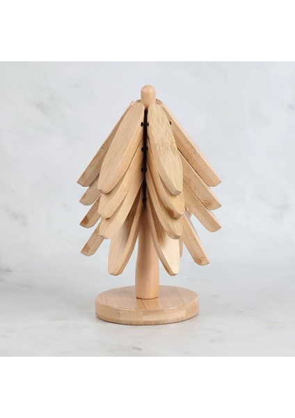 Dörtli Ahşap ve Bambu Nihale Seti, Katlanabilir Bardak Altlığı fiyatları