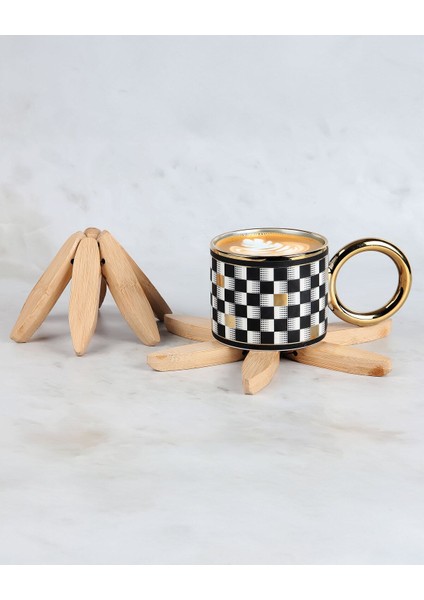 Dörtli Ahşap ve Bambu Nihale Seti, Katlanabilir Bardak Altlığı modelleri