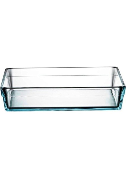 Dikdörtgen Cam Fırın Kabı, Kahverengi, Dayanıklı ve Şık Tasarım