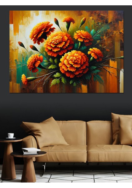 Canlı Renkli Çiçek Temalı Dekoratif Kanvas ve Ahşap Tablo fırsatları