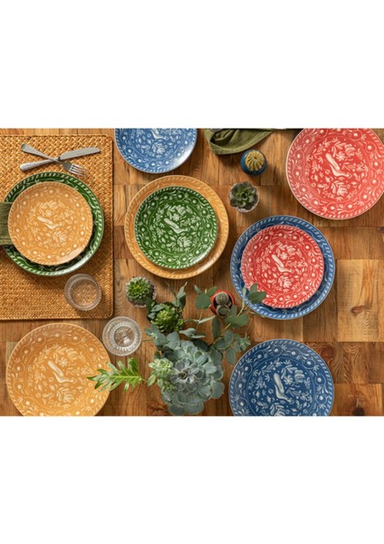 20 cm Yeşil Porselen Pasta Tabağı, Şık ve Dayanıklı, Evinize Renk Katın fırsatları