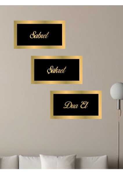 Pozitif Temalı 3'lü Duvar Süsü Seti, 15X27, Ilham Verici Dekorasyon Parçası fiyatları