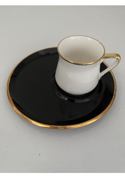 Beyaz Tek Kişilik Kahve Fincanı Takımı, 2 Parça, 16 cm