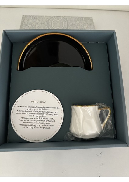 Beyaz Tek Kişilik Kahve Fincanı Takımı, 2 Parça, 16 cm modelleri