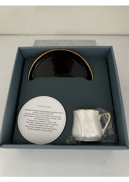 Beyaz Tek Kişilik Kahve Fincanı Takımı, 2 Parça, 16 cm indirimleri