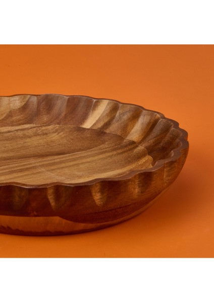 Kahverengi 20 cm Akasya Kase, Şık ve Kullanışlı Ev Dekoru Ürünü