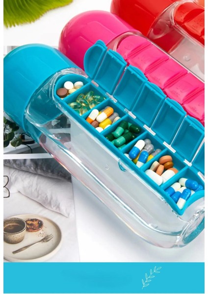 Mavi 600 ml Hap ve Kutusu, Bpa Içermez, Sağlıklı ve Şık Tasarım