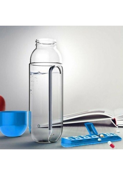 Mavi 600 ml Hap ve Kutusu, Bpa Içermez, Sağlıklı ve Şık Tasarım indirimleri