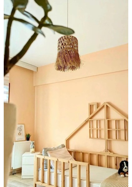 El Yapımı Doğal Hasır Avize, Şık ve Özgün Tasarım, Sıcak Atmosfer Sağlar