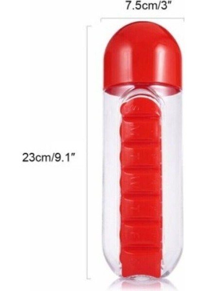 Mavi 600 ml Hap ve Kutusu, Bpa Içermez, Sağlıklı ve Şık Tasarım