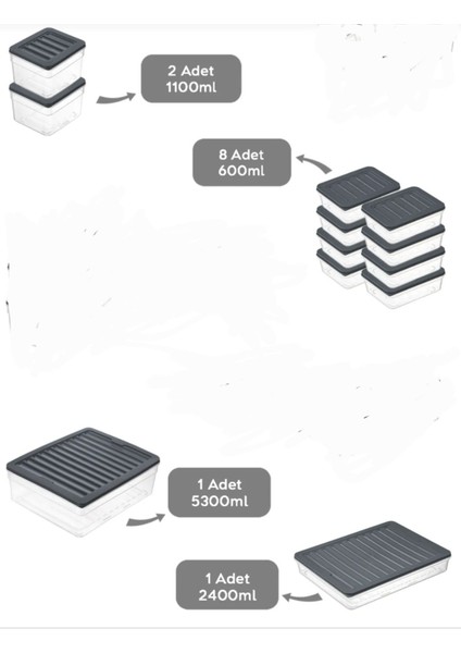 Gri Buzluk ve Buzdolabı Saklama Kabı, Düzenleyici, Pratik ve Şık Tasarım indirimleri