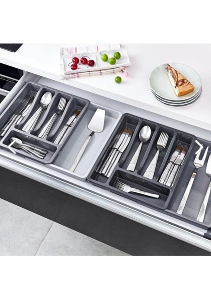 Siyah Uzayabilen Çekmece Içi Çatal Bıçak Kaşıklık Düzenleyici fırsatları