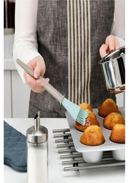 Silikon Spatula ve Sıyırıcı Seti, 26 cm ve 14 Cm, Bej ve Mavi Renkli indirimleri