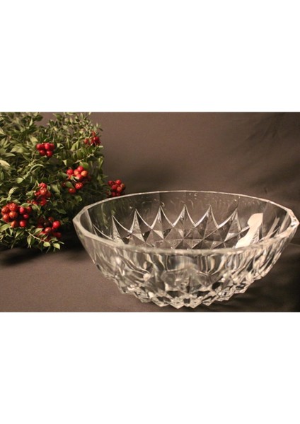 Turuncu Kristal Cam Gondol Meyve ve Salata Kasesi 68236