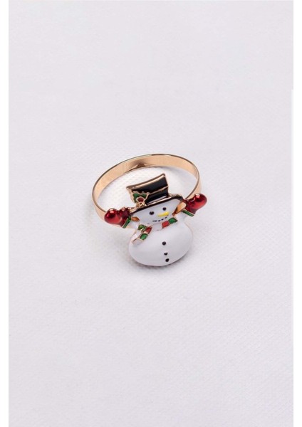 Renkli Yılbaşı Snowman Peçete Yüzüğü, 2'li Set, Neşe ve Şıklık Katar fırsatları