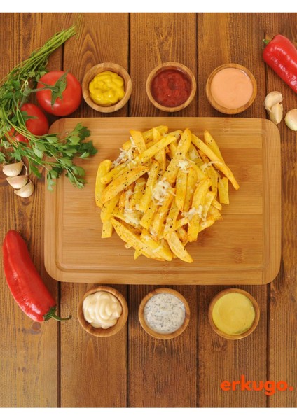 6 Adet Bambu Sunum Kasesi, Çerezlik, Servis ve Sosluk Seti, Kahverengi fiyatları