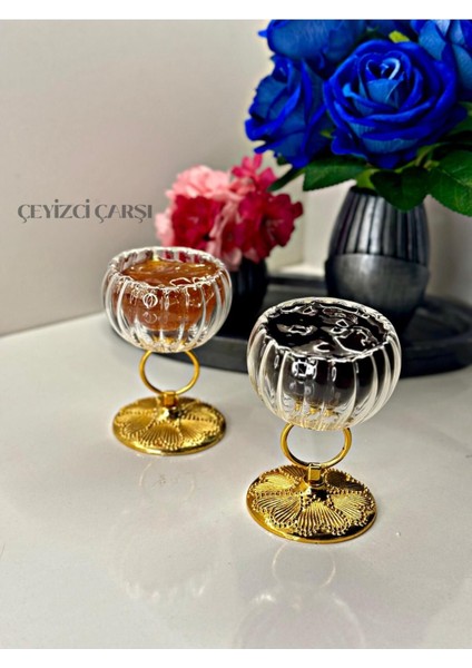 Turuncu Metal 6'lı Ayaklı Lokum ve Sosluk Seti, Şık Sunum Için Mükemmel modelleri