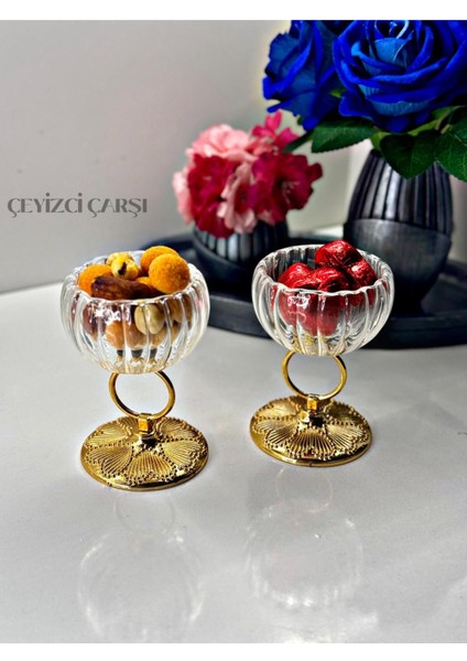 Turuncu Metal 6'lı Ayaklı Lokum ve Sosluk Seti, Şık Sunum Için Mükemmel fırsatları