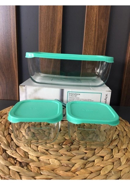 Turkuaz 3'lü Saklama Kabı Seti, Pratik ve Şık Mutfak Gereçleri modelleri