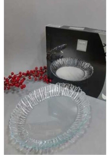 Şık Oval Servis Tabağı 33X25, Orijinal Kutuda, Canlı Turuncu Renk