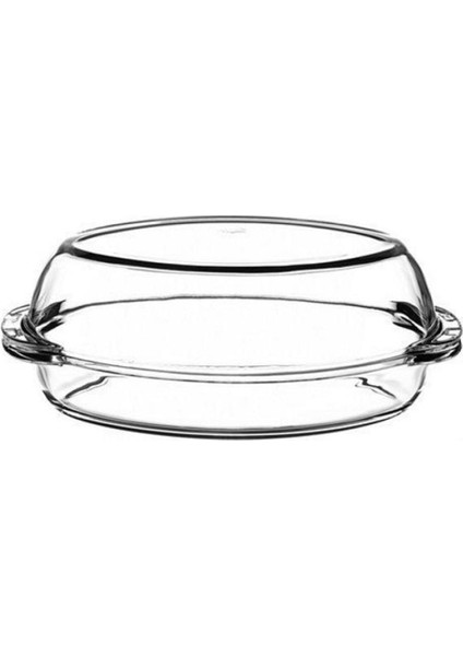 Oval Cam Tencere, Kapaklı, 2850 Cc, Turuncu Renkli, Dayanıklı ve Şık Tasarım fiyatları