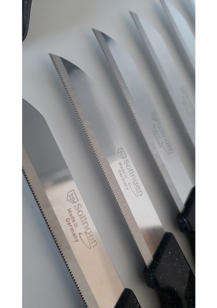 Şık 6'lı Simli Siyah Meyve Bıçak ve Soyacak Seti, Güzel Sunumlar Için Hazır modelleri