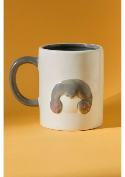 Sevimli Ayı Figürlü 400 ml Seramik Kupa, Gri Renkli, Şık ve Kullanışlı Tasarım modelleri