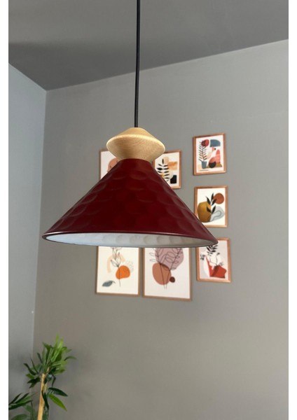 Bordo Topaç Sarkıt Avize, Ofis ve Salon Dekorasyonu Için Şık Aydınlatma