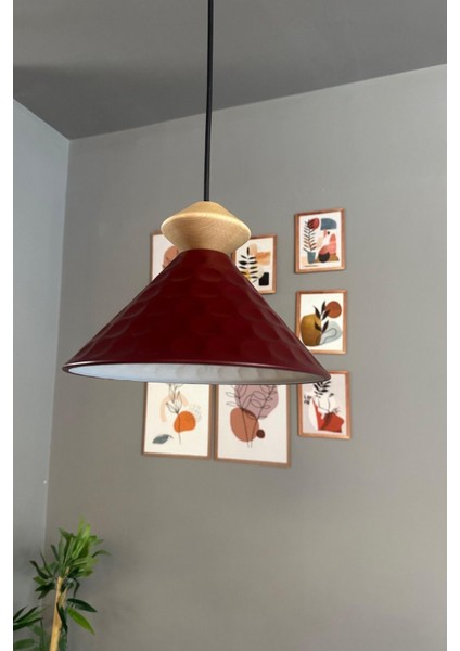 Bordo Topaç Sarkıt Avize, Ofis ve Salon Dekorasyonu Için Şık Aydınlatma