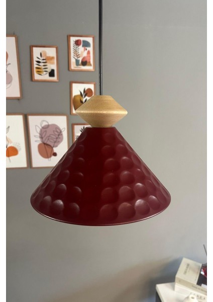 Bordo Topaç Sarkıt Avize, Ofis ve Salon Dekorasyonu Için Şık Aydınlatma