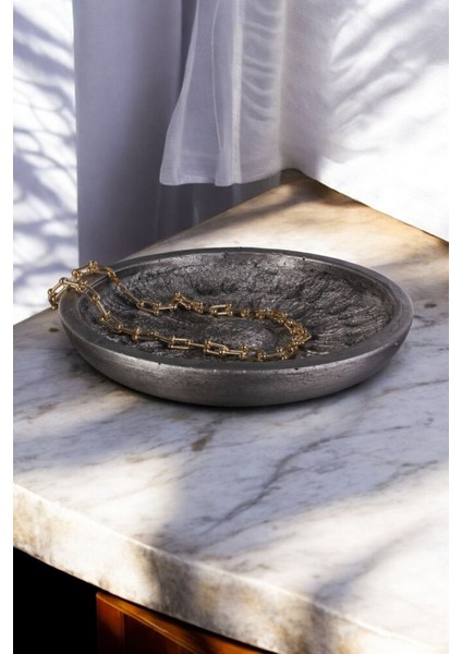 Şık Gümüş Takı ve Makyaj Düzenleyici, Eskitme Renk, 6 Parça Set