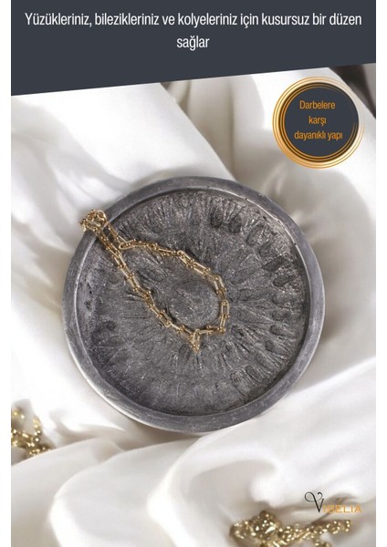 Şık Gümüş Takı ve Makyaj Düzenleyici, Eskitme Renk, 6 Parça Set indirimleri