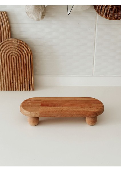 Kahverengi Ahşap Top Ayaklı Yükseltici ve Organizer, Şık ve Kullanışlı Tasarım fiyatları