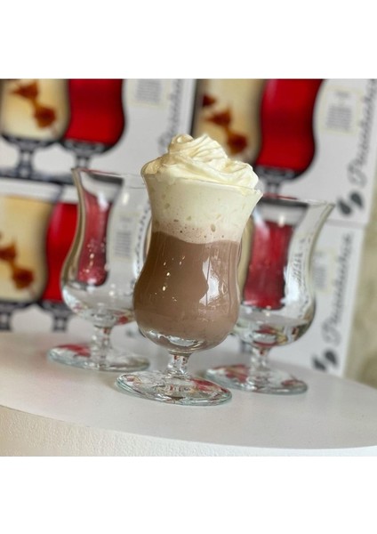 Şeffaf Ayaklı 4'lü Gala Bardak, Şık ve Kullanışlı Tasarım