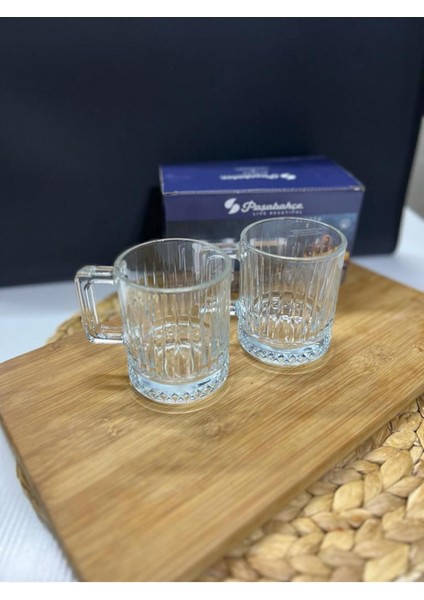 Turuncu 2'li Kulplu Fincan 250CC, Şık ve Kullanışlı Içecek Kabı Seti