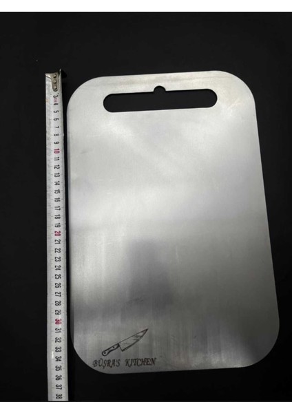 Kişiselleştirilebilir Gri Paslanmaz Çelik Kesme Tahtası, Antibakteriyel ve Şık Mutfak Gereci indirimleri