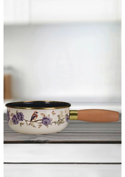 Çok Renkli Emaye Ahşap Saplı 16 cm Haşlama ve Sos Tavası fiyatları