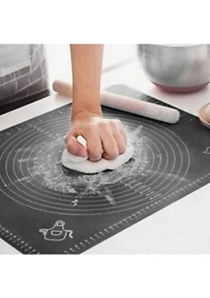 Isıya Dayanıklı Gri Hamur Açma Matı, Ölçülü, 45X65 cm fiyatları