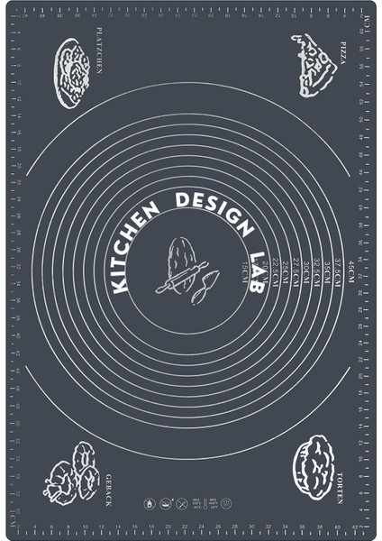 Isıya Dayanıklı Gri Hamur Açma Matı, Ölçülü, 45X65 cm modelleri