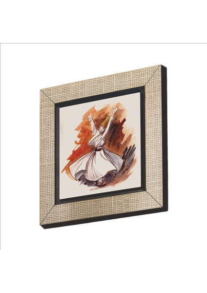 Bej Semazen Temalı Mdf Magnet, Buzdolabı Süsü, Dekoratif ve Şık Tasarım