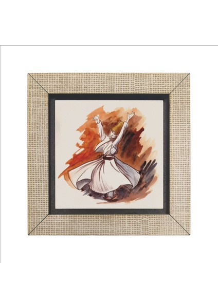 Bej Semazen Temalı Mdf Magnet, Buzdolabı Süsü, Dekoratif ve Şık Tasarım fırsatları