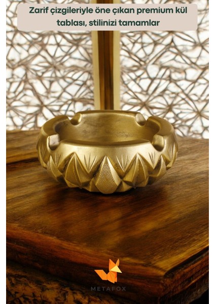 Altın Eskitme Renkli Küllük, Sigara Küllüğü, Şık ve Zarif Tasarım fiyatları