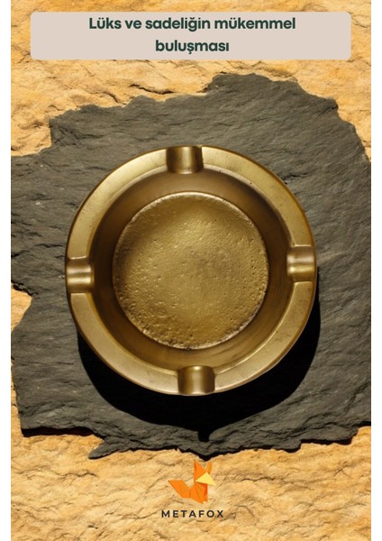 Altın Eskitme Renkli Küllük, Sigara Küllüğü, Şık ve Zarif Tasarım modelleri